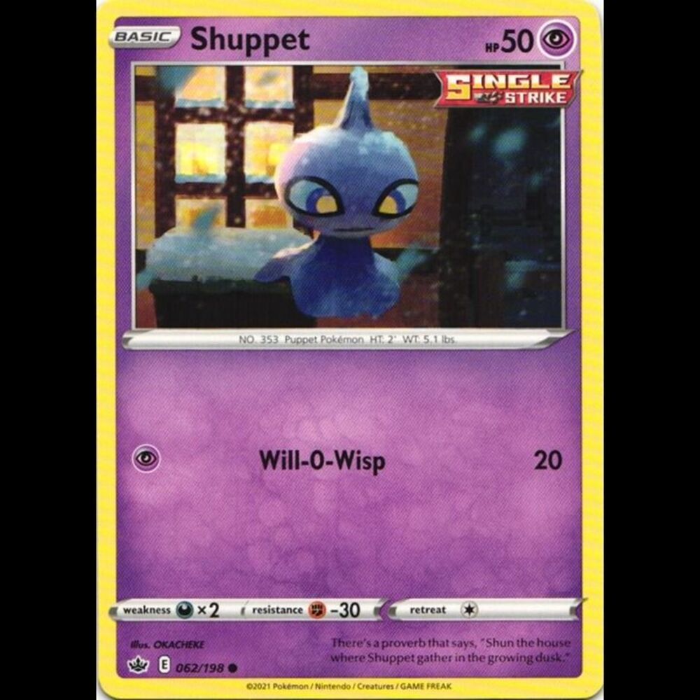 Shuppet #62 Pokemon Chilling Reign